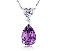 NZVCQVPU Collane per donne Girls Dropse Formio 2.6 Carat Ametista collana a ciondolo a ciondolo 18 '', gioielli per donne girocollo collane, collane