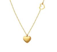 NZVCQVPU Collane per donne in acciaio inossidabile, catena di rolo alla moda della collana femminile con ciondolo cardiaco da 21,5 pollici