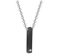 NZVCQVPU Collane per donne in acciaio inossidabile, collana da donna Fashion Vertical Bar ciondolo con zircone
