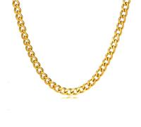 NZVCQVPU Collane per donne in acciaio inossidabile, collane da donna Fashion 5 mm Collana a catena del marciapiede da 16 pollici