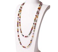 NZVCQVPU Collane per donne ragazze da 8 mm rotonde per tallone a colori misti di maglione a colori da 162 cm La collana di decorazioni a catena di perline lunghe per le donne