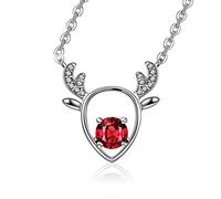 NZVCQVPU Collane per donne ragazze Garnet gioielli cuore gemma collana a ciondolo collana da donna gifts collane per donne girocollo collane