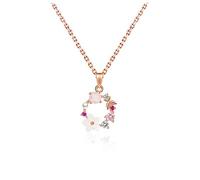 NZVCQVPU Collane per donne ragazze rosa coglione collana a sospensione di gioielli femminili per la ghirlanda per fortuna confessione giunca gioielli rosa collana di girocollo per tutta la partita