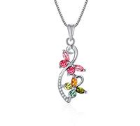 NZVCQVPU Collane per donne ragazze squisite cristallo s925 intarsiata tormalina caltofalla cravatta femmina clavicle chain coke -choker collane