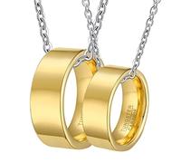 NZVCQVPU Collane personalizzate per uomini, collana in carburo di tungsteno impostato per coppie anello d'argento lucido 5 mm