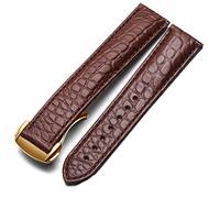 NZVCQVPU Crocodile Leather Watch Strap Men And Women Style For Omega Seahorse Deville 18mm 19mm 20mm Original Watch Band