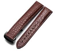 NZVCQVPU Crocodile Leather Watch Strap Men And Women Style For Omega Seahorse Deville 18mm 19mm 20mm Original Watch Band