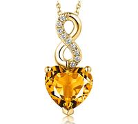NZVCQVPU Donne Infinity Heart Forma 1.68ct Netrine Netrine Necklace 18k giallo Collana a sospensione per festa di nozze