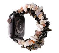 NZVCQVPU For Band 45/41/38/40/42/44mm Bracelet For iWatch 7/6/5/4/3/2/1 Women Handmade Natural Stone Strap Replacement 7/6/5/4/3/2/1/SE Series WatchBands