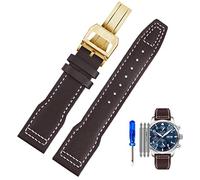 NZVCQVPU Genuine Leather Watch Strap for IWC Pilots Little Prince Male Mark 18 Big Fly Portugal Soft Comfortable Watchband 20mm Wristband