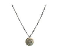 NZVCQVPU Gioielli/collane collana a catena in acciaio in titanio, collana di coppia in lega di forma rotonda personalizzata, ti amo da qui ai pendenti delle donne della luna