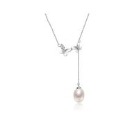 NZVCQVPU Gioielli/collane collana di perle s925 a ciondoli perle in acqua dolce catena da 7-8 mm a forma di goccia bianca alla moda femmina gioielli femminili pendenti da donna