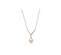 NZVCQVPU Gioielli/collane S925 Regalo Neccone Ciondolo a sospensione perlato d'acqua dolce da 6-7 mm a forma di goccia con goccia con diamante femmina di gioielli femminili pendenti da donna