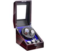 NZVCQVPU Guarda l'avvolgimento automatico di Winder con Light Light Watch Box Box Adattatore per orologi morbido AC e Motore silenzioso alimentato a batteria Bellissimo paesaggio