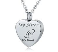 NZVCQVPU Heart, Chain for Men Steel Memorial Locket for Women with Funnel Kit & Bag