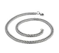 NZVCQVPU Hip Hop - Collana da uomo con catena cubana barbazzale da 45,7 a 71,1 cm, in acciaio inox, da donna, 5-7 mm