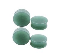 NZVCQVPU Kit di misurazione in pietra da 4 pezzi per orecchie, calibri verdi multipack da 5-25 mm tunnel in pietra verde e tappi per le orecchie