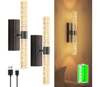 NZVCQVPU Living Room Wall Sconce 2 Pack Rechargeable Lamp Indoor Rechargeable Wireless Light Rechargeable Light