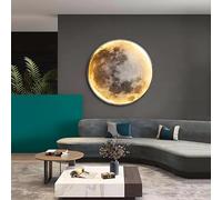NZVCQVPU Living Room Wall Sconce LED Moon Light Indoor Dimmable with Remote Control and Wired Lighting 3000K-6000K,100CM
