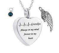 NZVCQVPU Memorial Urn Collace, per adolescente cuore elettrocardiogramma nonno sempre nella mia mente per sempre nel mio cuore