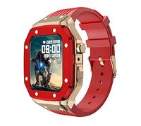 NZVCQVPU Modification Mod Kit Metal Frame Silicone Strap For Band Case Series 8 45MM 44MM 42MM For Iwatch 7 6 5 4 SE Series Mod