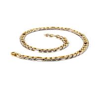NZVCQVPU Necklace a catena Figaro da 18-28 pollici, collana in acciaio inossidabile per uomini da 6,5-9 mm collana a catena punk