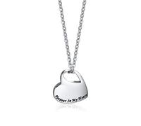 NZVCQVPU Necklace della urna ricordo per ceneri umane, collana di medaglioni per ceneri per donne in acciaio inossidabile per sempre nel mio cuore