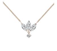 NZVCQVPU Necklace giallo 9K Donne a sospensione, a forma di marchesa con collane di moissanite per donne