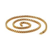 NZVCQVPU Necklace Men Necklace da 18-28 pollici, collana punk per uomini in acciaio inossidabile 2-7 mm di collana hip hop