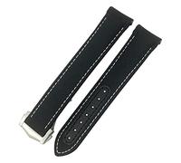 NZVCQVPU Nylon Watchband 19mm 20mm 21mm For Omega Diver 300 AT150 Planet Ocean Curved End Blue Canvas Fabric Watch Strap