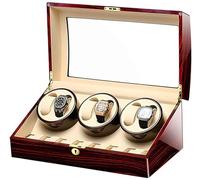 NZVCQVPU Orologio automatico orologio per la scatola del vento orologio con rivestimento in pelle per pianoforte in vetro fodera per motore super tranquillo