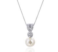 NZVCQVPU Paperino Sterling semplice, collana di perle per collana in scatola di tipo geometrico 20.4x8.3mm