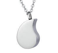 NZVCQVPU Pendant Urns for Human Ashes,Polished Heart Necklace Urns Stainless Steel Cremation Necklace for Ashes