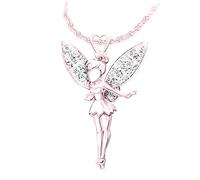 NZVCQVPU Per le donne, storie dolci principessa Elegante fiore scintillante, collana, vacanza a fatica Tinkerbell