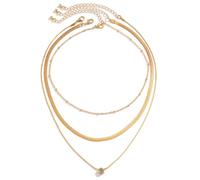 NZVCQVPU Pillane a strati Stack per donne, grossa collana a spina di pesce clip clip calip collana ciondolo cerebrale slacciato a catena cubana a levetta gift di gioielli chiusura