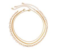 NZVCQVPU Pillane a strati Stack per donne, grossa collana a spina di pesce clip clip calip collana ciondolo cerebrale slacciato a catena cubana a levetta gift di gioielli chiusura