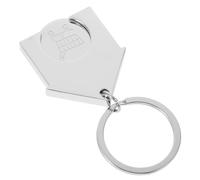 NZVCQVPU Portachiavi con gettone per carrello in metallo, portachiavi con portamonete per carrello della spesa, per un facile accesso per l'uso nel carrello del supermercato