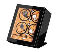 NZVCQVPU Scatola carica orologi automatica per 8 orologi + 5 contenitori per orologi con finitura in vernice pianoforte, scatola espositiva silenziosa, per uomo e donna (C)