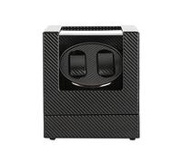 NZVCQVPU Scatola di avvolgitore a doppia vento per moto silenzioso meccanico in pelle nera meccanica automatica include l'adattatore CA, D Winder