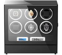 NZVCQVPU Scatola per orologi per orologi in legno di orologio automatico orologio per orologi LCD Vernice Piano vernice esterna Illuminazione a LED del motore silenzioso