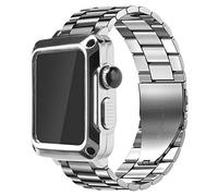 NZVCQVPU Steel Strap Case for 7 6 SE 5 4 3 se Stainless Steel Mod for IWatch 44mm 42mm 38mm 40mm Luxury Metal Case and Band Protective Cover