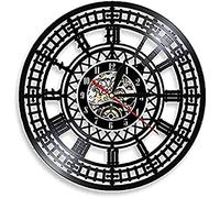 NZVCQVPU Torre Travel Landmark Big Ben Wall Clock Big Ben Ben Vinyl Dracord Orologio da parete Modern Design Disegno Regolato Handy Hand Regole