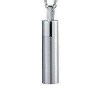 NZVCQVPU Urn Pendant for Human Ashes,Cylinder Memorial for Ashes Stainless Steel Pendant for Ashes