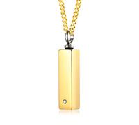 NZVCQVPU Urne da collana del ricordo per ceneri umane, supporti per cenere per cenere umani collane in acciaio inossidabile con zirconia