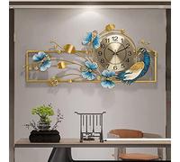 NZVCQVPU WBDWWTD Large Wall Clock 31inch Luxury Metal Non-Ticking Silent Art Decorative Big Wall Clock for Living Room Decor