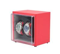 NZVCQVPU Winder Automatic Double Winder with Quiet Japanese Motor Flexible Pillows 4 Rotation Mode Setting Fit Lady and Man Watches Battery Powered and AC Adapter(Red) Atmosphere Winder