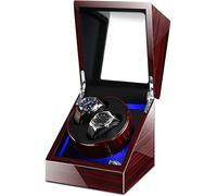 NZVCQVPU Winder Automatic Winder,Watches and Jewelry Automatic Double Winders Box with LED Light Quiet Motors Piano Paint Fit Women Men Watches AC Adapter or Battery Powered Good Times Watch