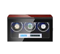 NZVCQVPU Winder Automatic Winder Winder Box Touch Screen Display LED incorporato Illuminazione guscio di legno per pianoforte esterno, 2 0 Winder