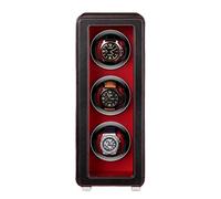 NZVCQVPU Winder Triple Automatic Winder per 3 orologi in pelle di vento per polvere meccanica in pelle PU Scatola di avvolgitore rotante con motore a touch screen LCD (colore: arancione)