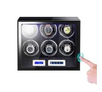 NZVCQVPU Winder Winder Box for Automatic Watches Self-Winding Mechanical Case Watches Storage Display Winding Case with LCD Touch Screen Silent Motor Carbon Fibre Leather Case (Color :